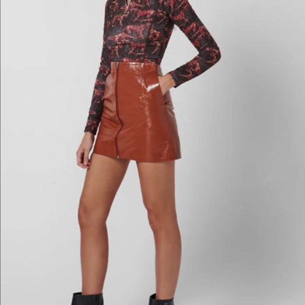 REMAIN Birger Christensen Leather Mini Skirt